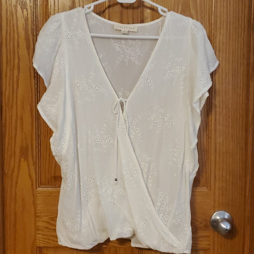 LOVESTITCH adorable white blouse